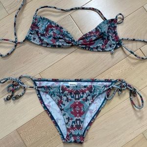 Zadig & Voltaire teal pink camo “Miami” swimsuit